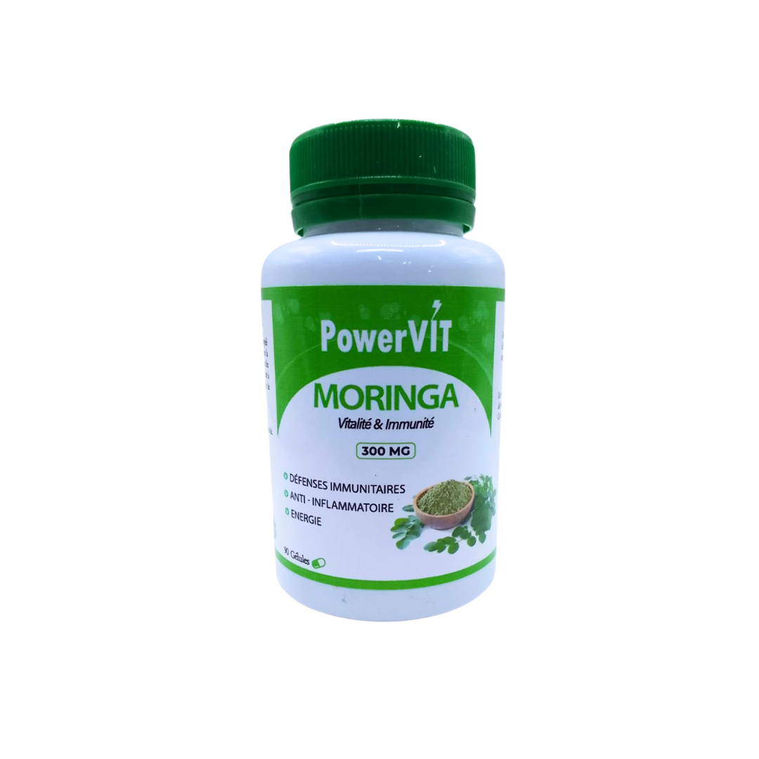 Powervit Moringa 300 mg 90 gélules Powervit Moringa 300 mg 90 gélules