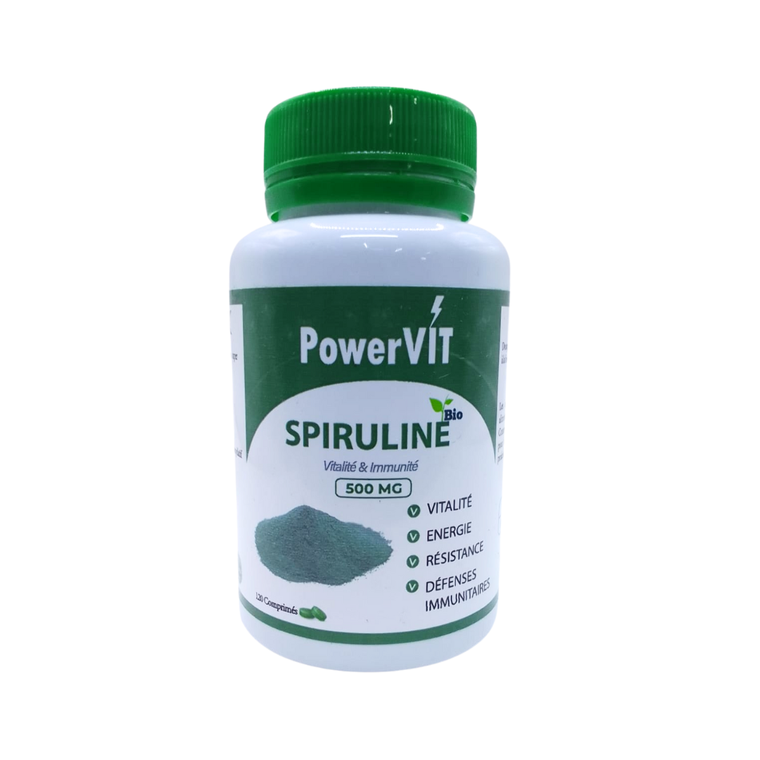 Powervit Spiruline 500 mg 120 comprimés Powervit Spiruline 500 mg 120 comprimés