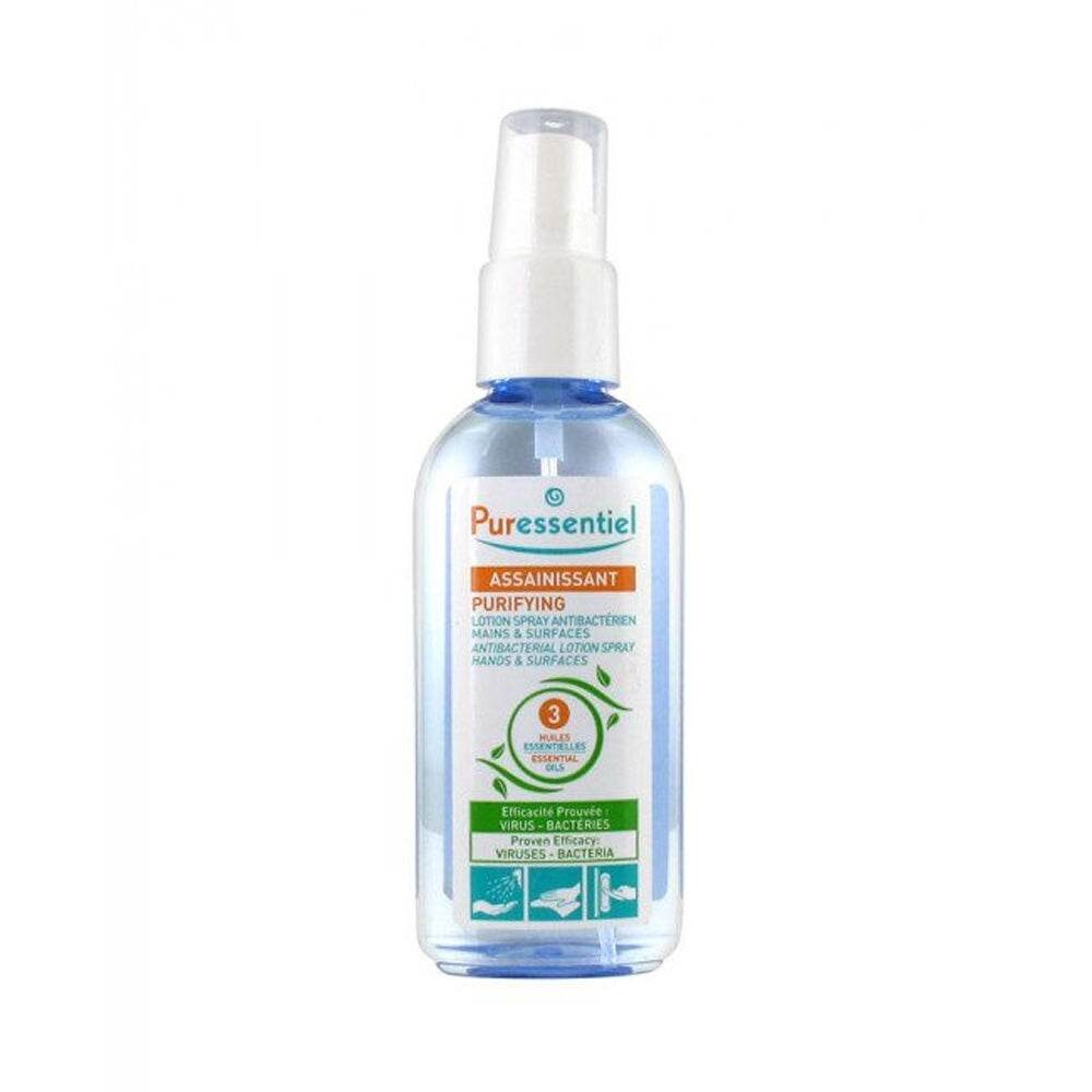 Puressentiel Assainissant Lotion spray antibactérienne mains et surfaces 80 ml Puressentiel Assainissant Lotion spray antibactérienne mains et surfaces 80 ml