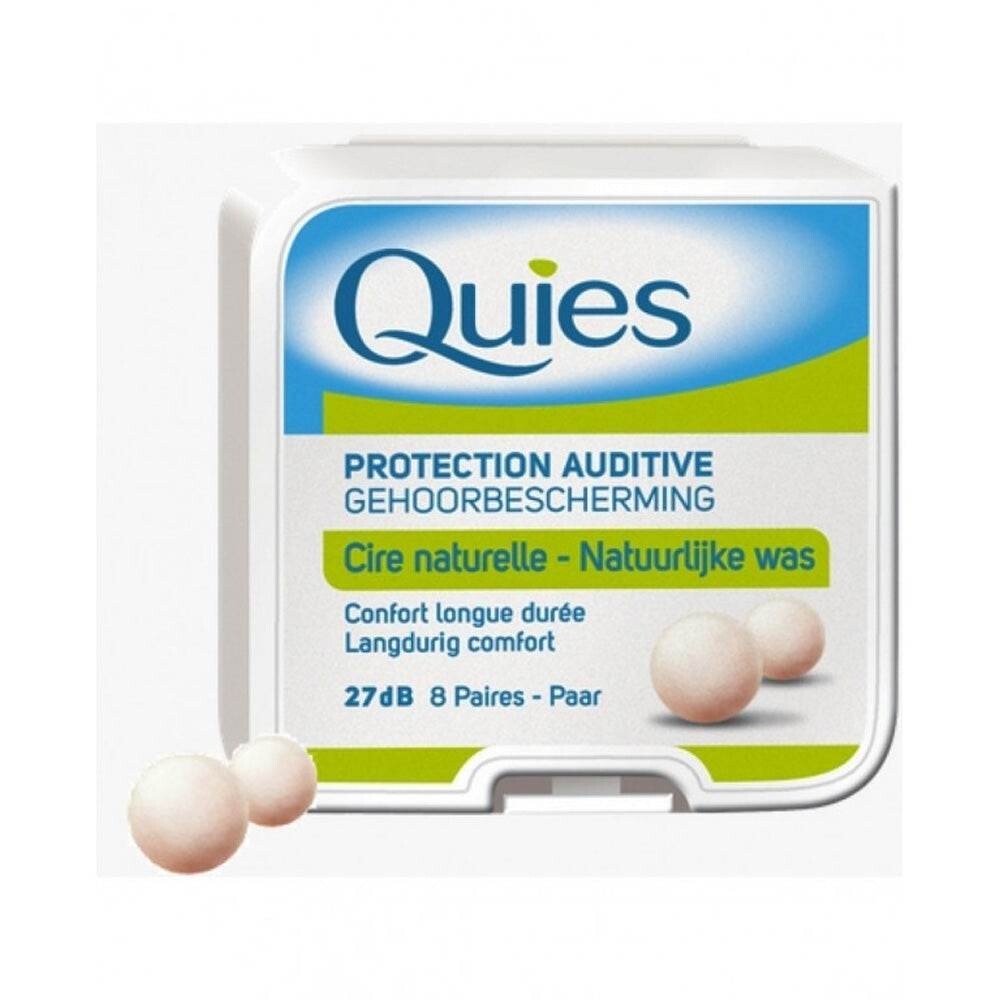 Quies Protection auditive cire naturelle 8 paires Quies Protection auditive cire naturelle 8 paires