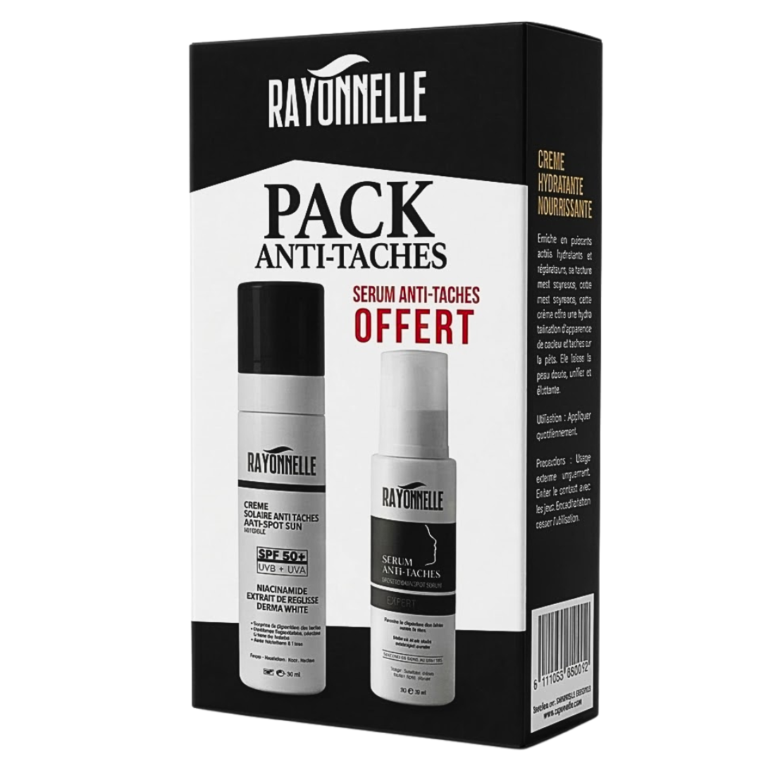 Rayonnelle Pack Crème solaire 50 ml + Sérum anti-taches 30 ml Rayonnelle Pack Crème solaire 50 ml + Sérum anti-taches 30 ml