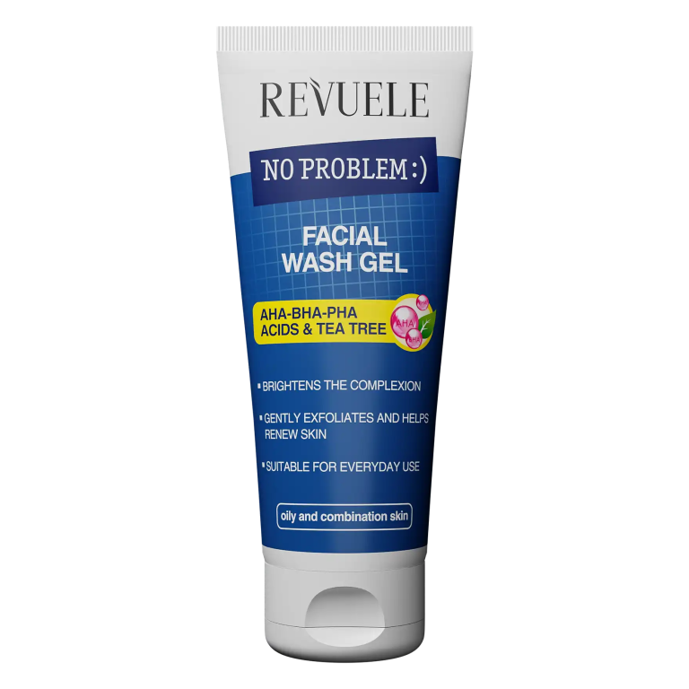 Revuele No Problem Gel nettoyant visage AHA-BHA-PHA & arbre à thé 200 ml