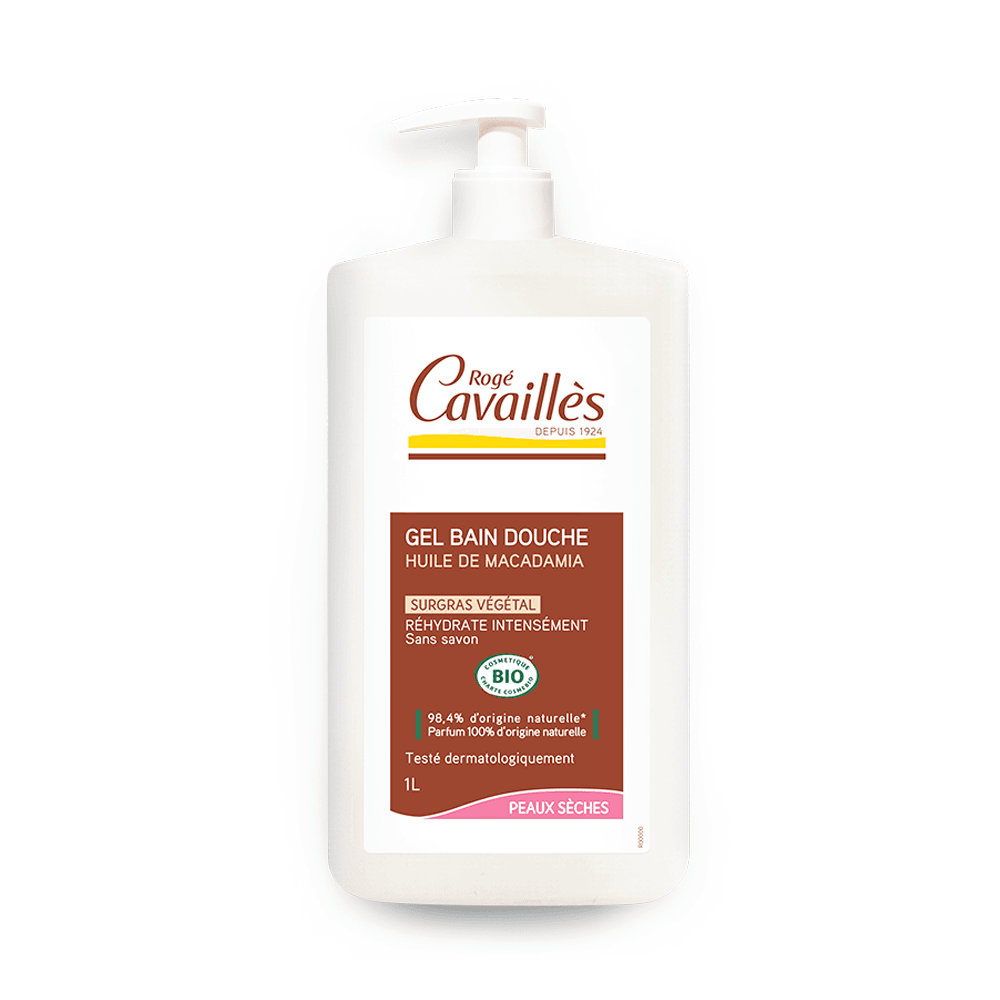 Rogé Cavaillès Gel bain douche Bio Huile de macadamia 1 L
