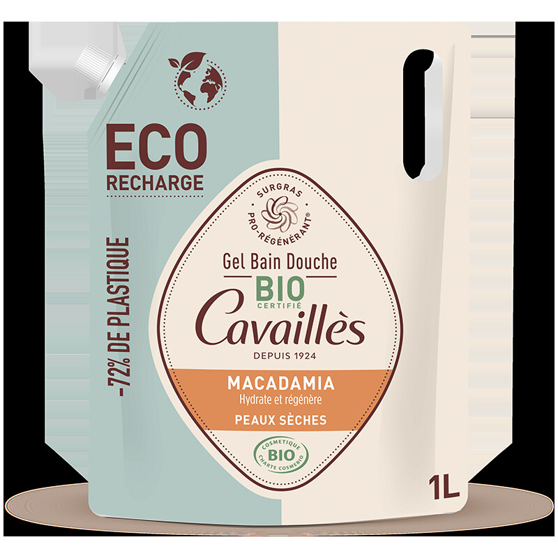 Rogé Cavaillès Huile de macadamia Gel bain douche bio Éco-recharge 1 L Rogé Cavaillès Huile de macadamia Gel bain douche bio Éco-recharge 1 L