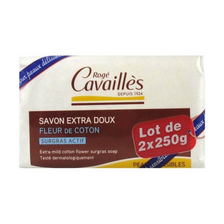 Rogé Cavaillès Savon surgras extra-doux fleur de coton 2 x 250 g