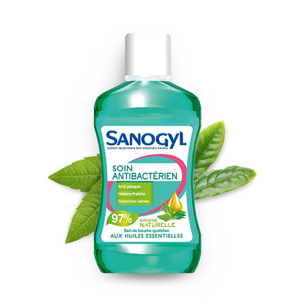 Sanogyl Bain de bouche Soin huiles essentielles antibactérien 500 ml Sanogyl Bain de bouche Soin huiles essentielles antibactérien 500 ml