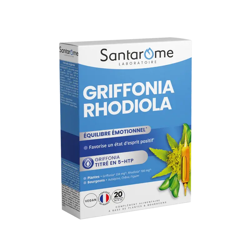 Santarome Griffonia Rhodiola 20 ampoules Santarome Griffonia Rhodiola 20 ampoules