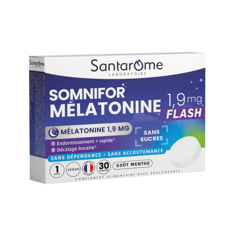 Santarome Somnifor Mélatonine 1,9 mg 30 comprimés