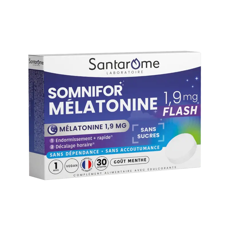 Santarome Somnifor Mélatonine 1,9 mg 30 comprimés Santarome Somnifor Mélatonine 1,9 mg 30 comprimés