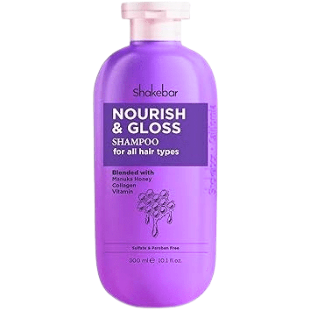 Shakebar Nourish & Gloss Hair Shampoo Shampooing brillance 300 ml Shakebar Nourish & Gloss Hair Shampoo Shampooing brillance 300 ml