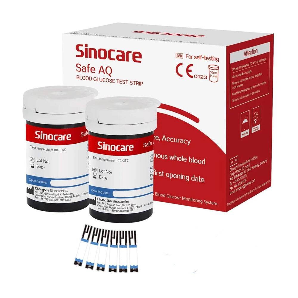 Sinocare Bandelettes de glycémie 50 bandelettes