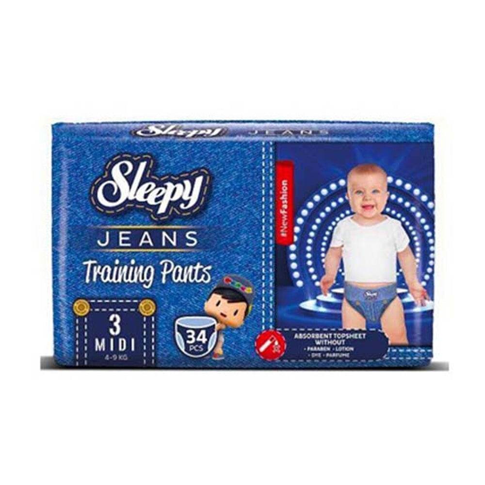 Sleepy Jeans Natural Pants taille 3 Midi 4-9 kg 34 pièces Sleepy Jeans Natural Pants taille 3 Midi 4-9 kg 34 pièces