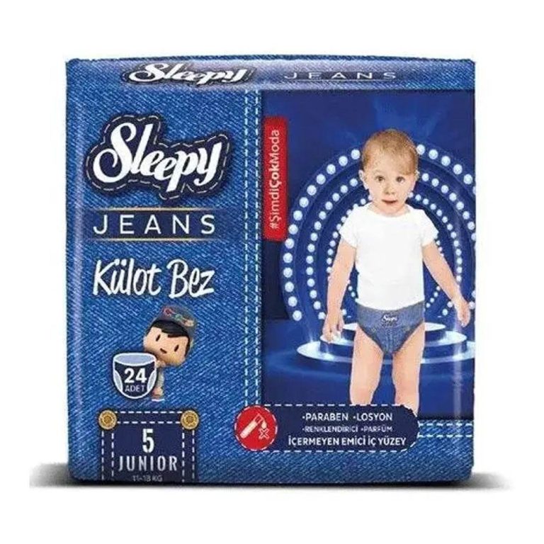 Sleepy Jeans Natural Pants taille 5 Junior 11-18 kg 24 pièces