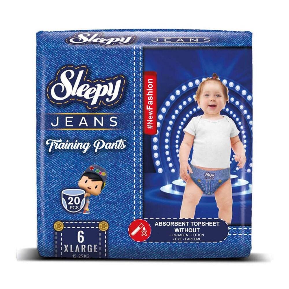 Sleepy Jeans Natural taille 6 X-Large 15-25 kg 20 pièces Sleepy Jeans Natural taille 6 X-Large 15-25 kg 20 pièces