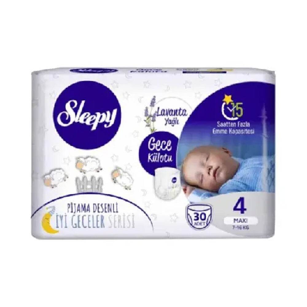 Sleepy Natural Pants Nuit taille 4 Maxi 7-16 kg 30 pièces Sleepy Natural Pants Nuit taille 4 Maxi 7-16 kg 30 pièces
