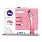 Sleepy Natural Slim Extra Thin 3 in 1 Serviettes Night 6 pièces