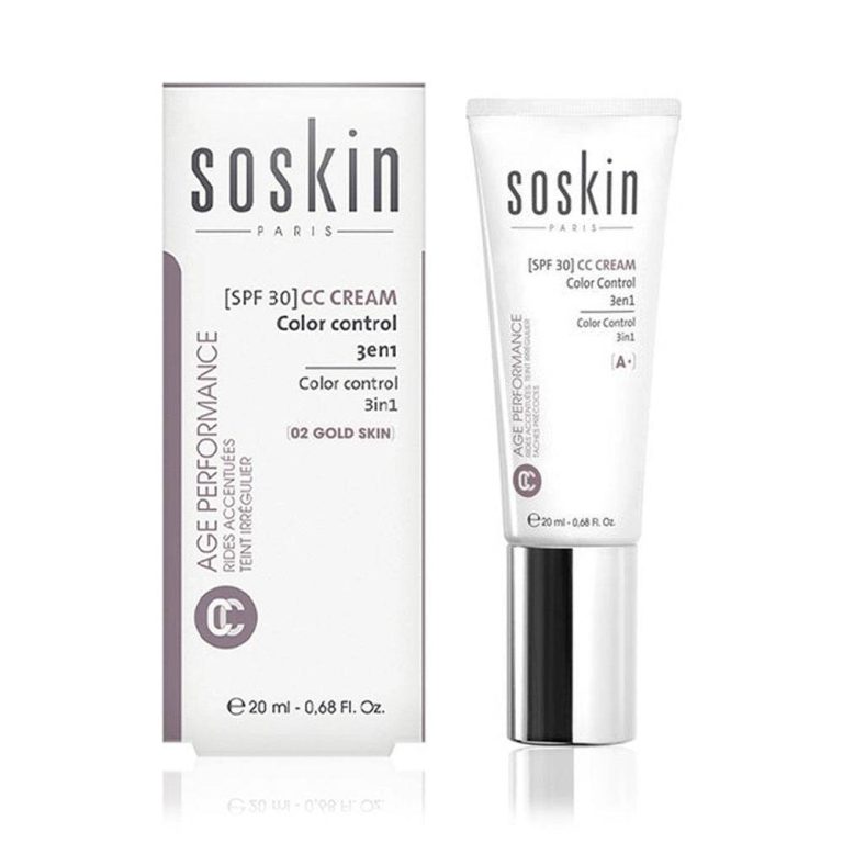 Soskin CC Crème Color Control 3 en 1 Gold Skin 02 SPF30+ 20 ml