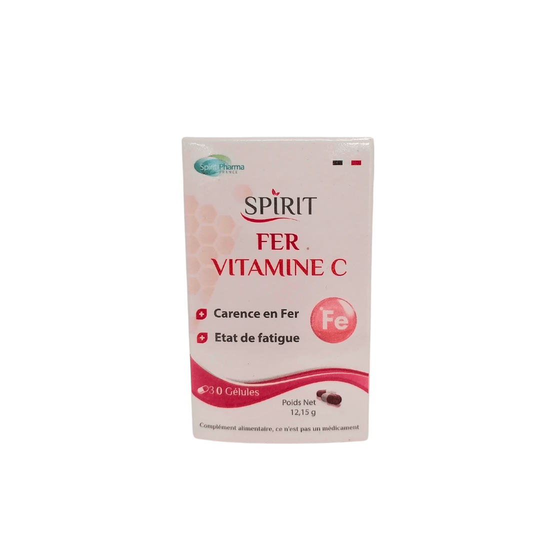 Spirit Fer & Vitamine C 30 gélules Spirit Fer & Vitamine C 30 gélules