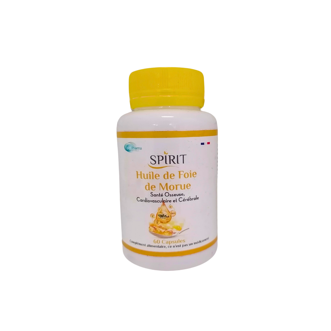 Spirit Huile de foie de morue 60 capsules Spirit Huile de foie de morue 60 capsules