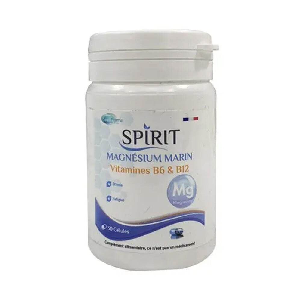 Spirit Magnésium marin Vitamine B6 B12 30 gélules Spirit Magnésium marin Vitamine B6 B12 30 gélules