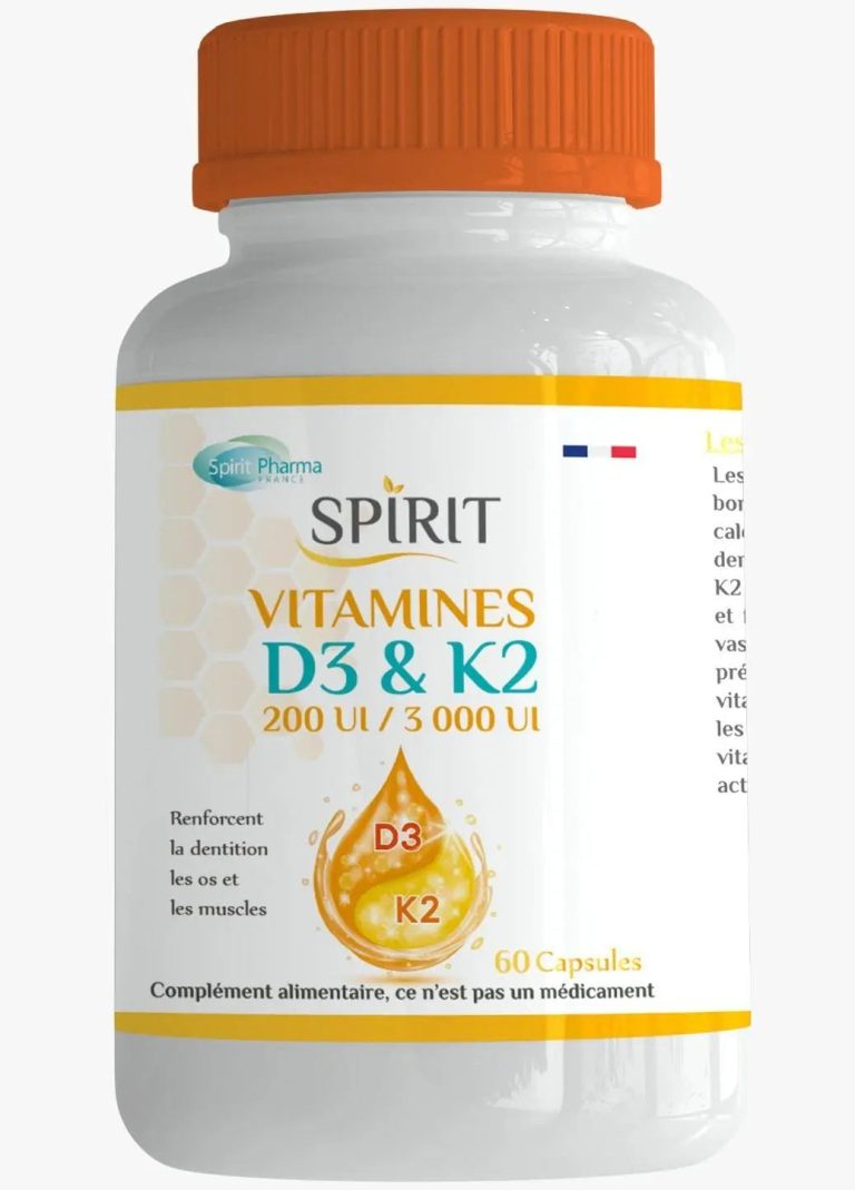Spirit Vitamines D3 et K2 60 capsules