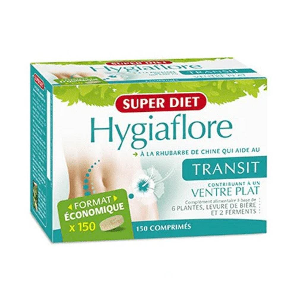 Super Diet Hygiaflore Transit Ventre plat 150 comprimés Super Diet Hygiaflore Transit Ventre plat 150 comprimés