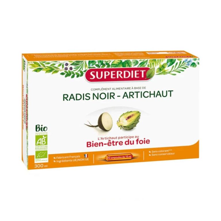 Super Diet Radis noir artichaut bio 20 ampoules x 15 ml