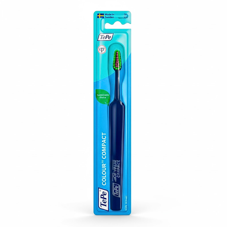 TePe Colour Compact Brosse à dents extra soft Bleu foncé