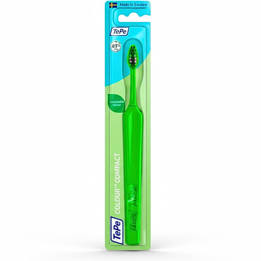 TePe Colour Compact Brosse à dents extra soft Vert TePe Colour Compact Brosse à dents extra soft Vert