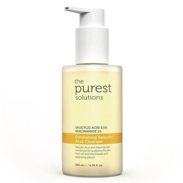 The Purest Solutions Nettoyant exfoliant Acide salicylique 0,5% + Niacinamide 1% 200 ml