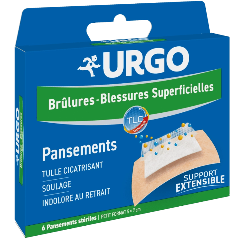 Urgo Brûlures et blessures superficielles 6 pansements