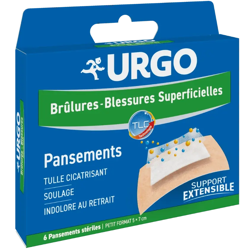 Urgo Brûlures et blessures superficielles 6 pansements Urgo Brûlures et blessures superficielles 6 pansements
