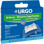 Urgo Brûlures et blessures superficielles Waterproof 6 pansements