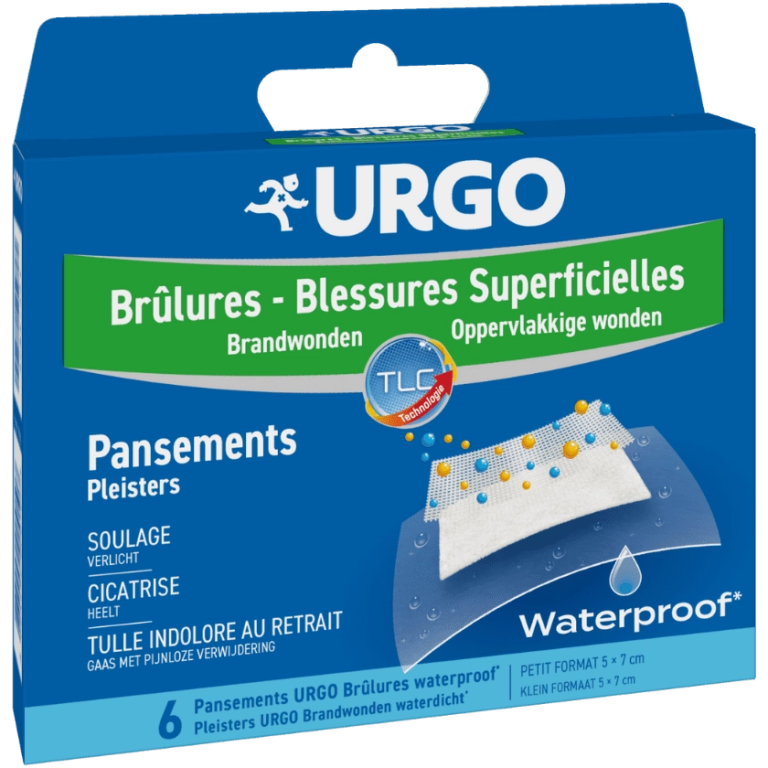 Urgo Brûlures et blessures superficielles Waterproof 6 pansements
