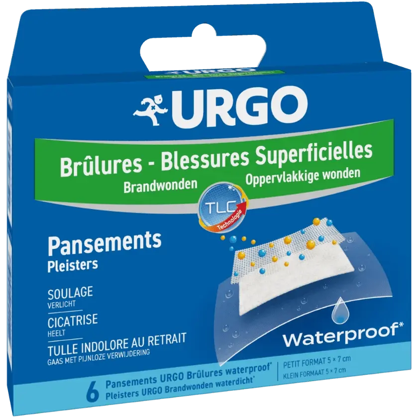 Urgo Brûlures et blessures superficielles Waterproof 6 pansements Urgo Brûlures et blessures superficielles Waterproof 6 pansements