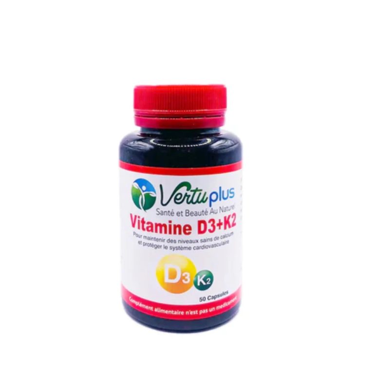 Vertu Plus Vitamine D3 + K2 50 capsules