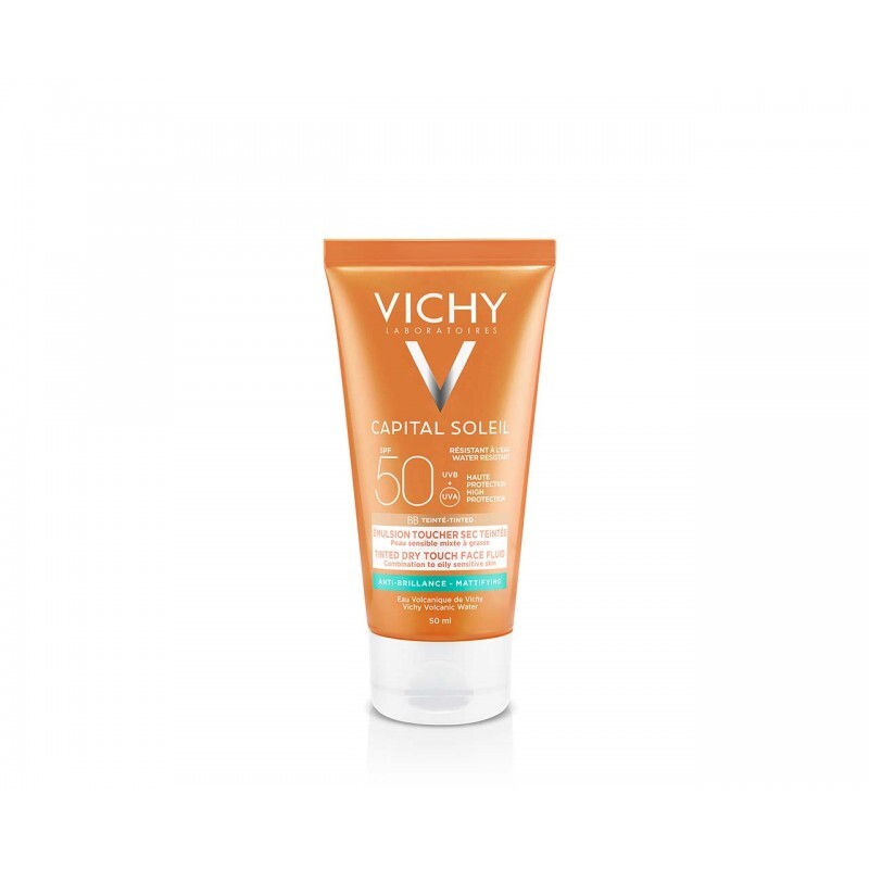 Vichy Capital Soleil BB Émulsion toucher sec teintée SPF50 Vichy Capital Soleil BB Émulsion toucher sec teintée SPF50