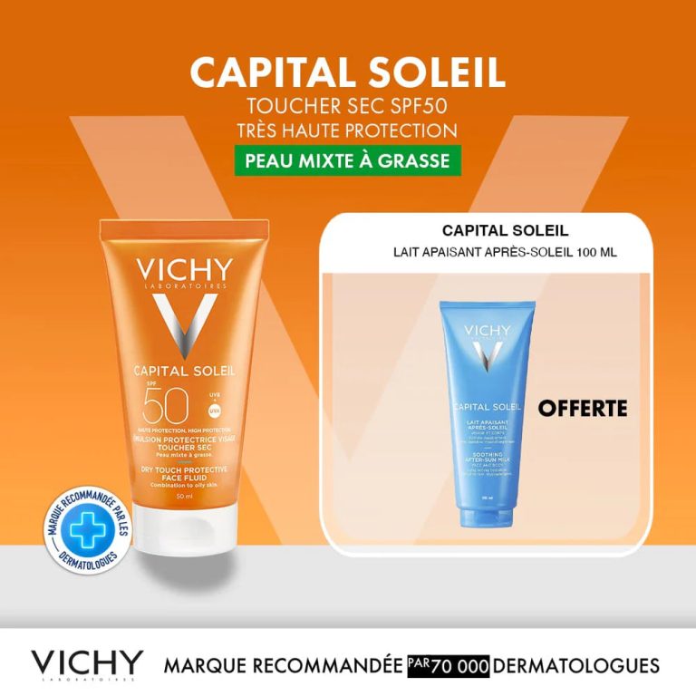 Vichy Capital Soleil Pack Émulsion toucher sec SPF50 50 ml + Lait après-soleil