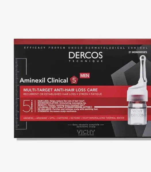 Vichy Dercos Technique Aminexil Clinical 5 Homme 21 ampoules