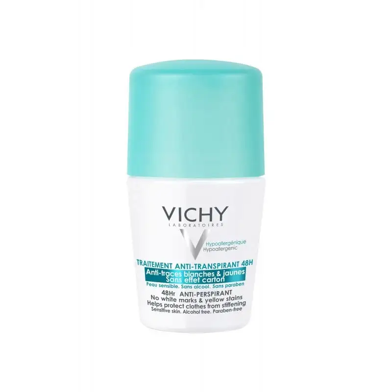 Vichy Dermo-Tolérance Déodorant 48H anti-traces jaunes et blanches Vichy Dermo-Tolérance Déodorant 48H anti-traces jaunes et blanches