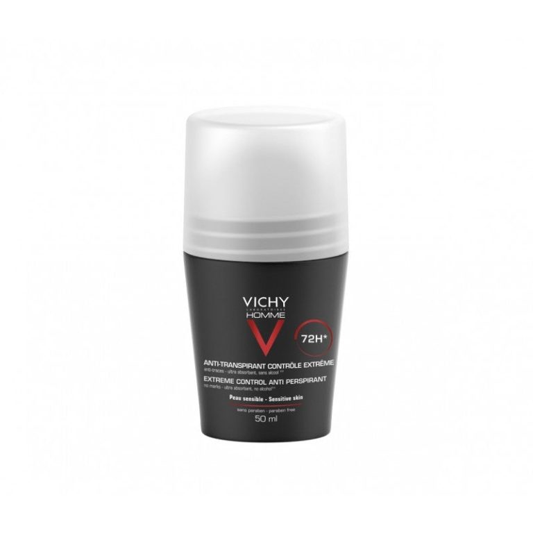 Vichy Homme Déodorant bille anti-transpirant 72H peau sensible 50 ml