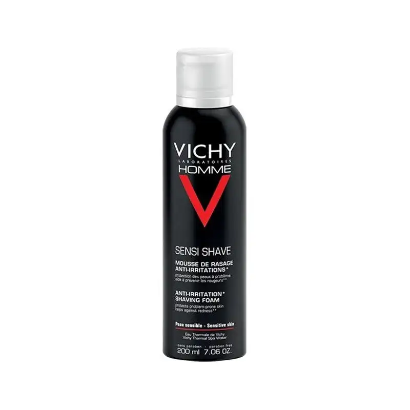 Vichy Homme Mousse à raser anti-irritations peau sensible 200 ml Vichy Homme Mousse à raser anti-irritations peau sensible 200 ml