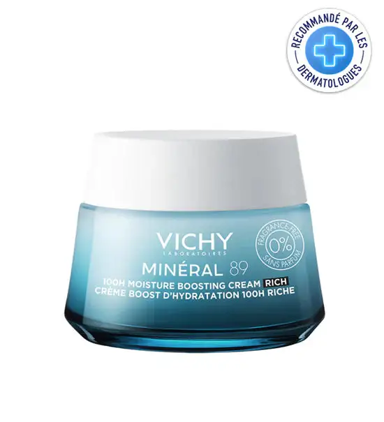 Vichy Minéral 89 Crème boost d'hydratation riche 100H Peaux sèches 50 ml