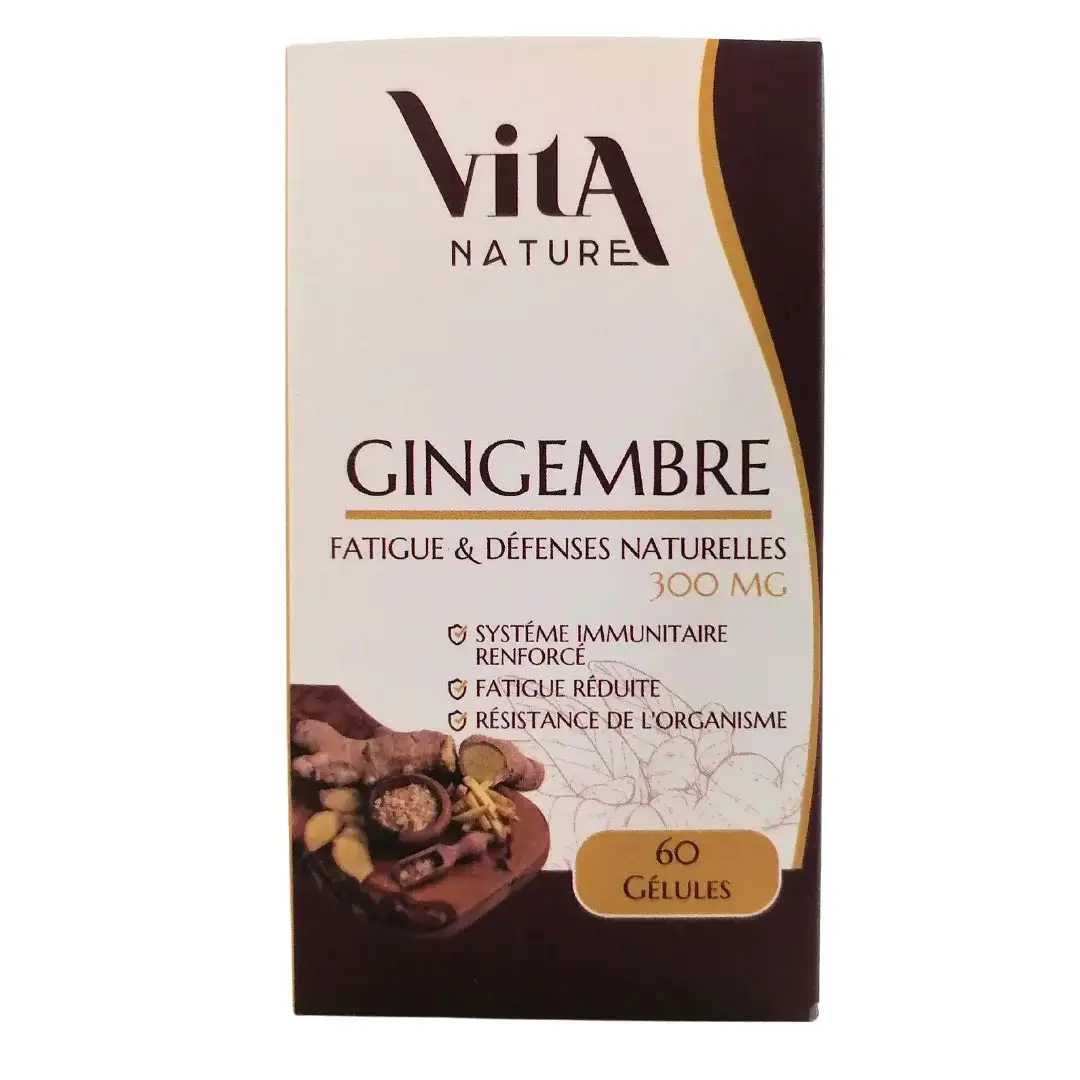 Vita Nature Gingembre 300 mg 60 gélules Vita Nature Gingembre 300 mg 60 gélules