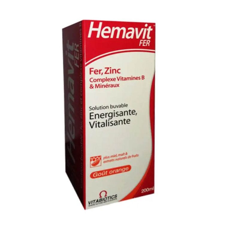 Vitabiotics Hemavit Fer, vitamines B et minéraux liquide 200 ml