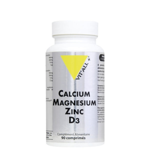 Vitall+ Calcium Magnésium Zinc D3 90 comprimés