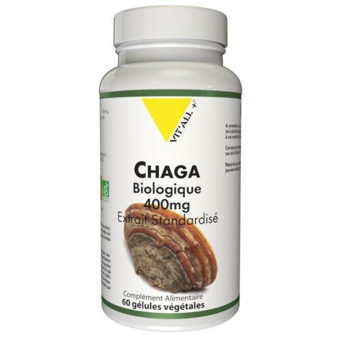 Vitall+ Chaga Bio 400 mg 60 gélules Vitall+ Chaga Bio 400 mg 60 gélules