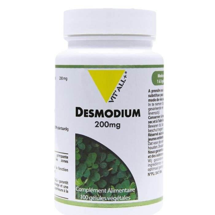 Vitall+ Desmodium extrait standardisé 200 mg 100 gélules végétales Vitall+ Desmodium extrait standardisé 200 mg 100 gélules végétales
