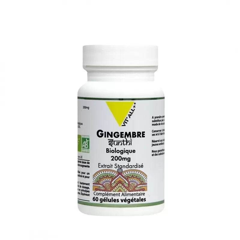 Vitall+ Gingembre bio 200 mg 60 gélules végétales Vitall+ Gingembre bio 200 mg 60 gélules végétales