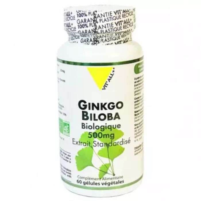 Vitall+ Ginkgo biloba bio 500 mg 60 capsules Vitall+ Ginkgo biloba bio 500 mg 60 capsules